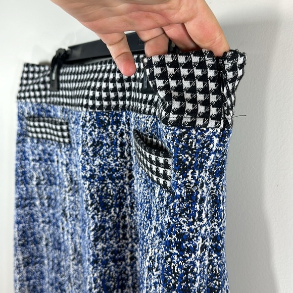 Cabi Woman's 21 Club Jacket and Skirt Set Hounds Tooth Black White Blue - Picture 12 of 14